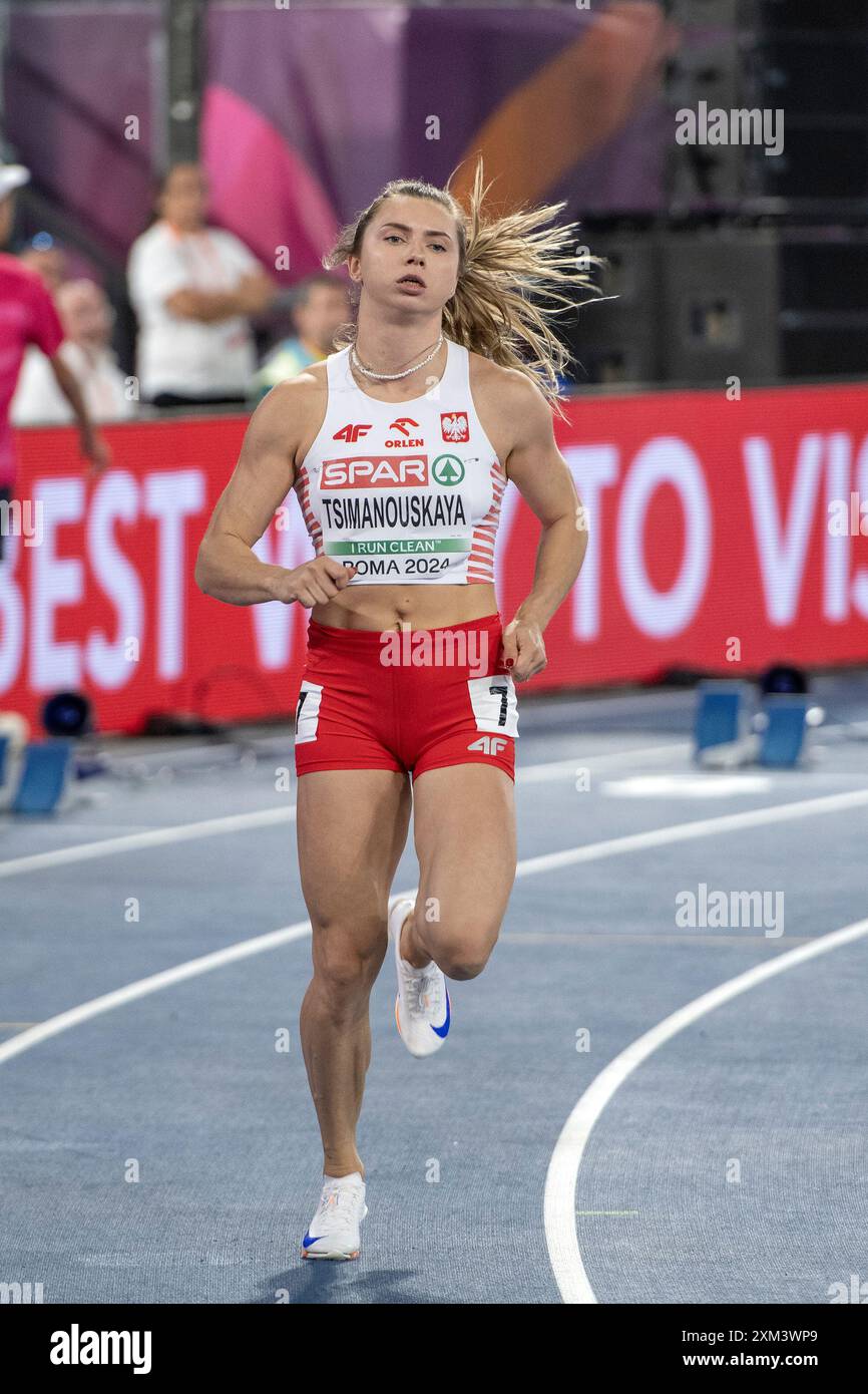 Krystsina Tsimanouskaya (Poland) during 200m women race at European ...