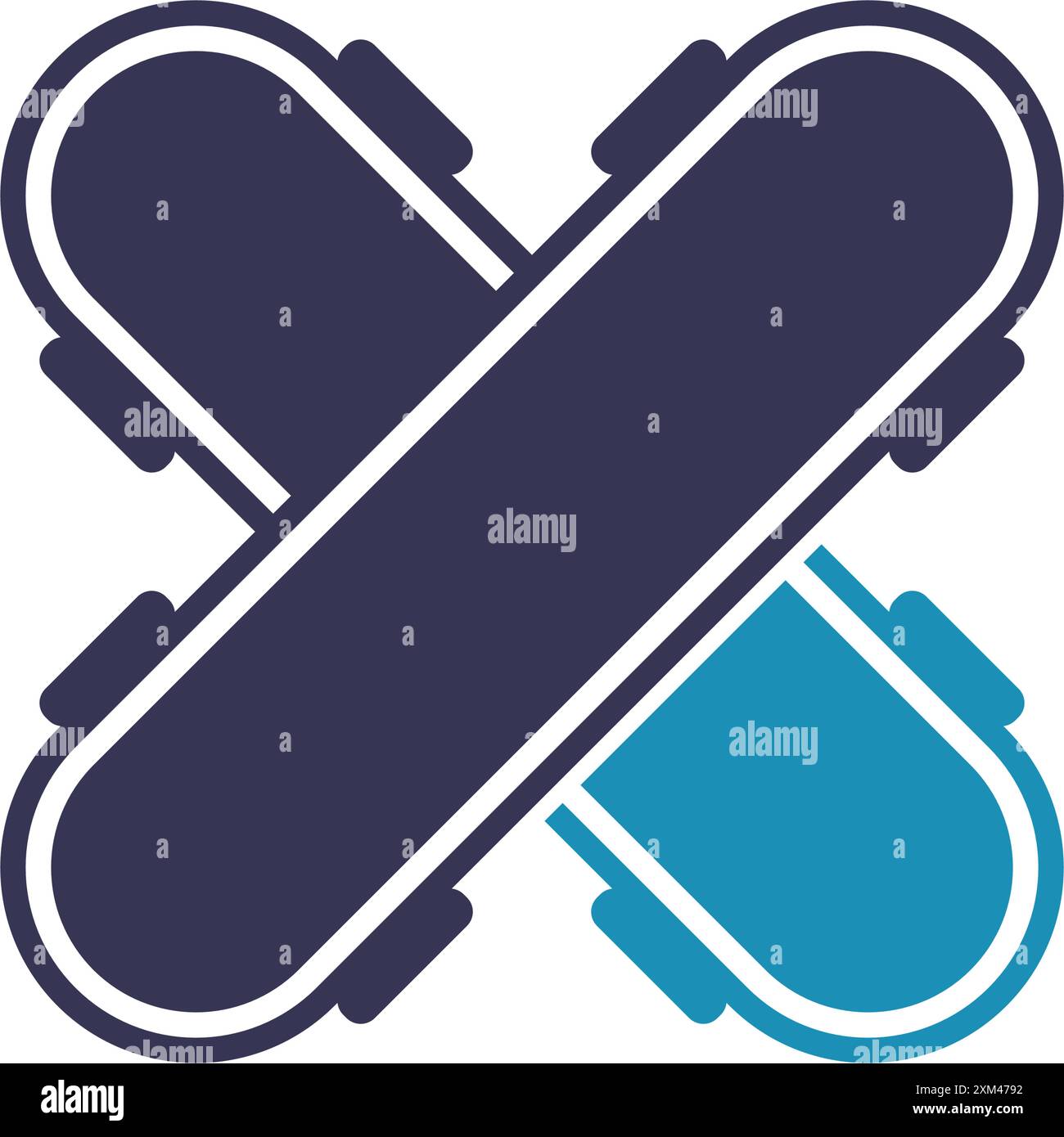 Skateboard icon logo design illustration Stock Vector