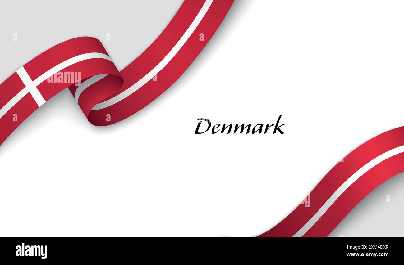 Danish Ruck Rbbon Denmark national day patriotic Stock Vector Images - Alamy