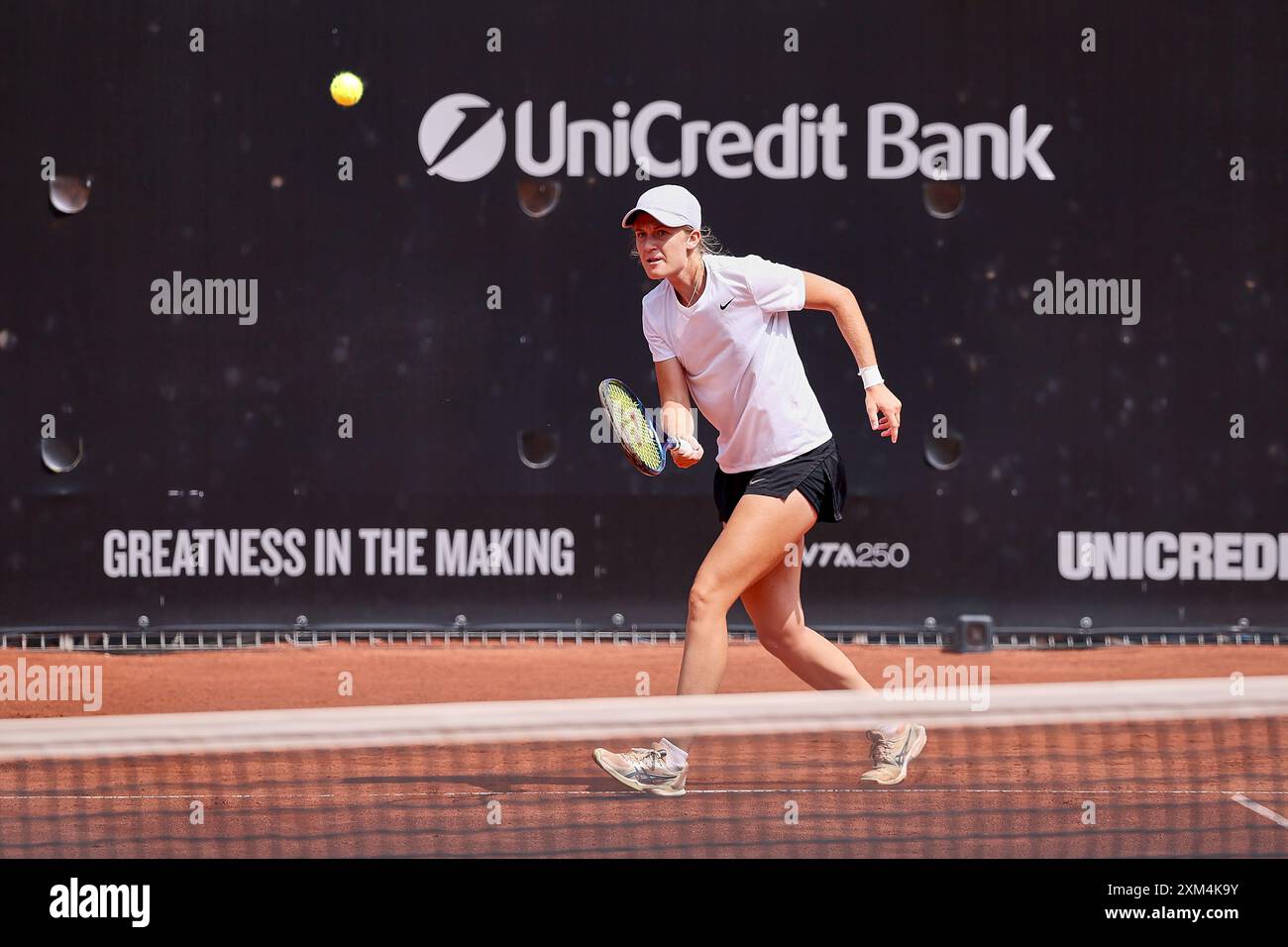 Iasi, Iasi, Romania. 24th July, 2024. Lea Boskovic (CRO) returns with forehand during the UNICREDIT IASI OPEN Iasi, Romanias - Womens Tennis, WTA250 (Credit Image: © Mathias Schulz/ZUMA Press Wire) EDITORIAL USAGE ONLY! Not for Commercial USAGE! Stock Photo