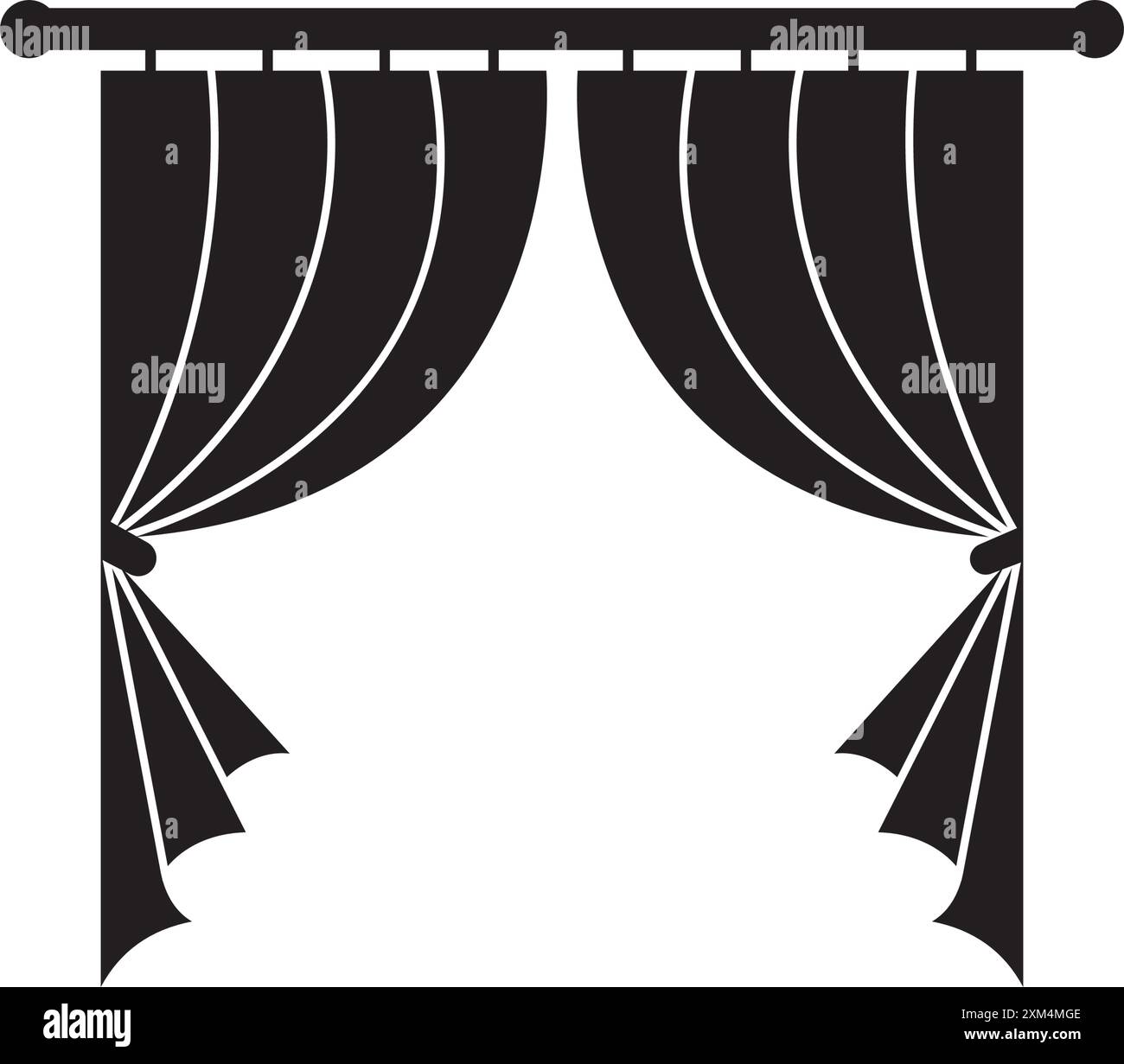 curtain illustration icon element design Stock Vector