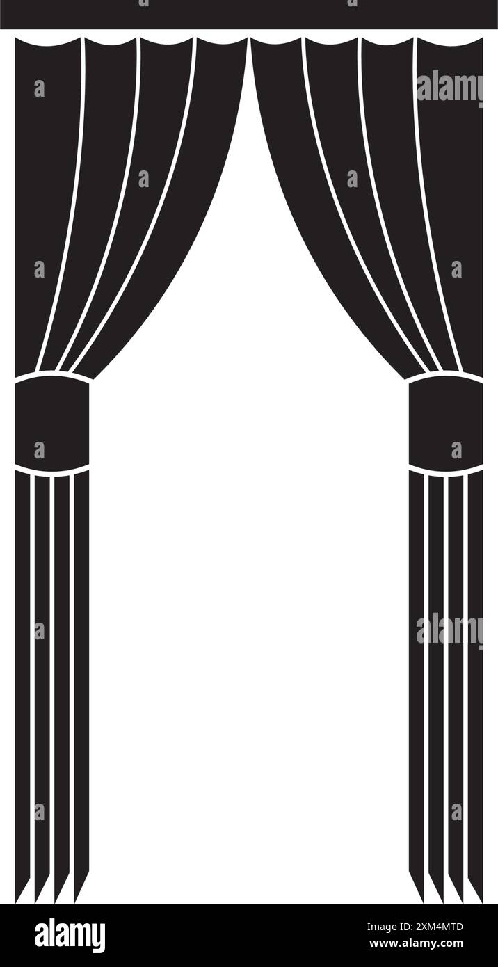 curtain illustration icon element design Stock Vector