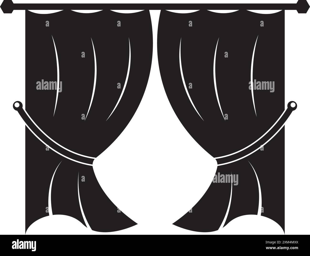 curtain illustration icon element design Stock Vector