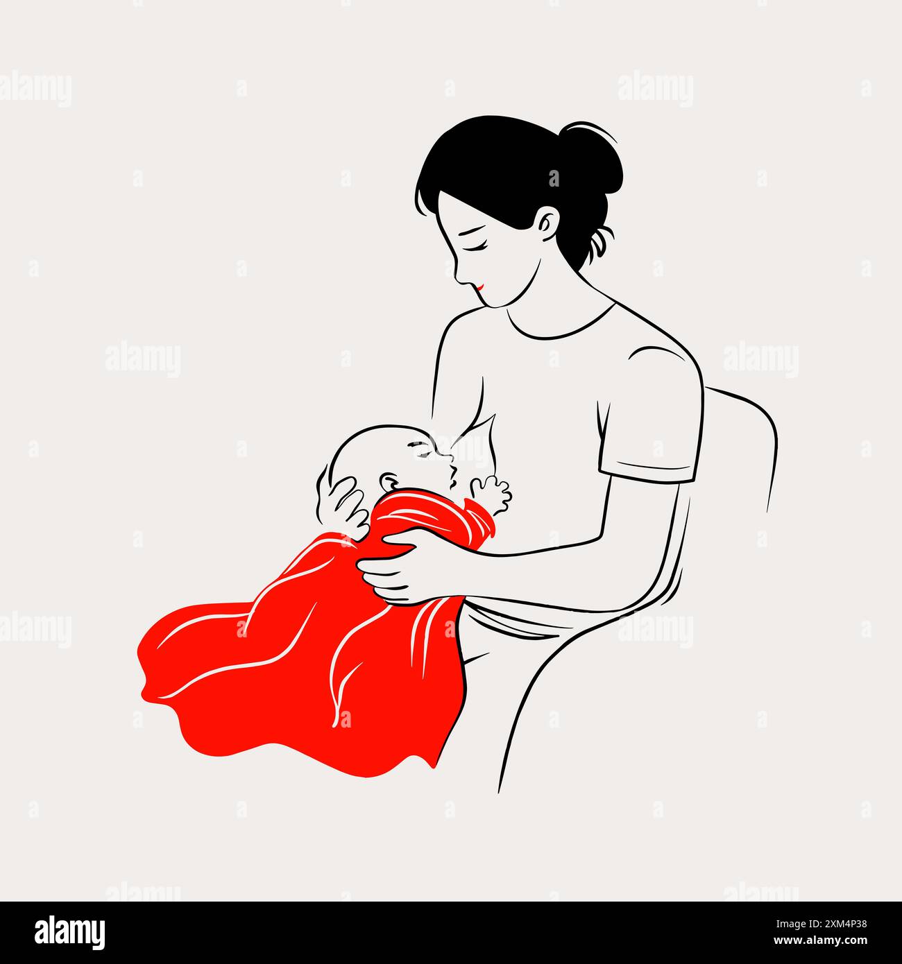 Breastfeeding moment stock vector images alamy