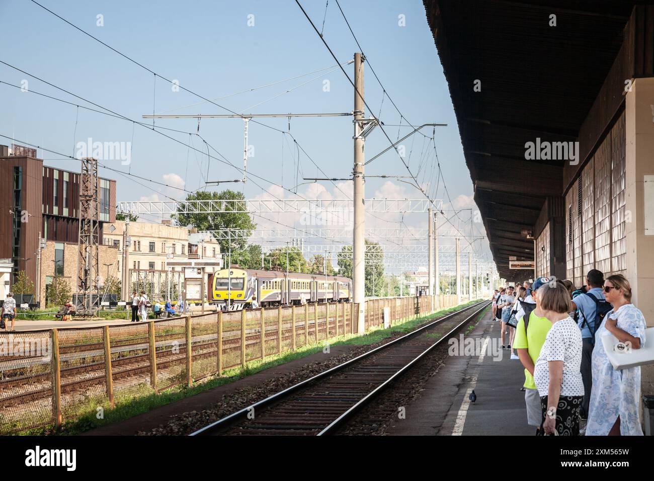PIcture of a train ready for departure in Riga train station belonging ...