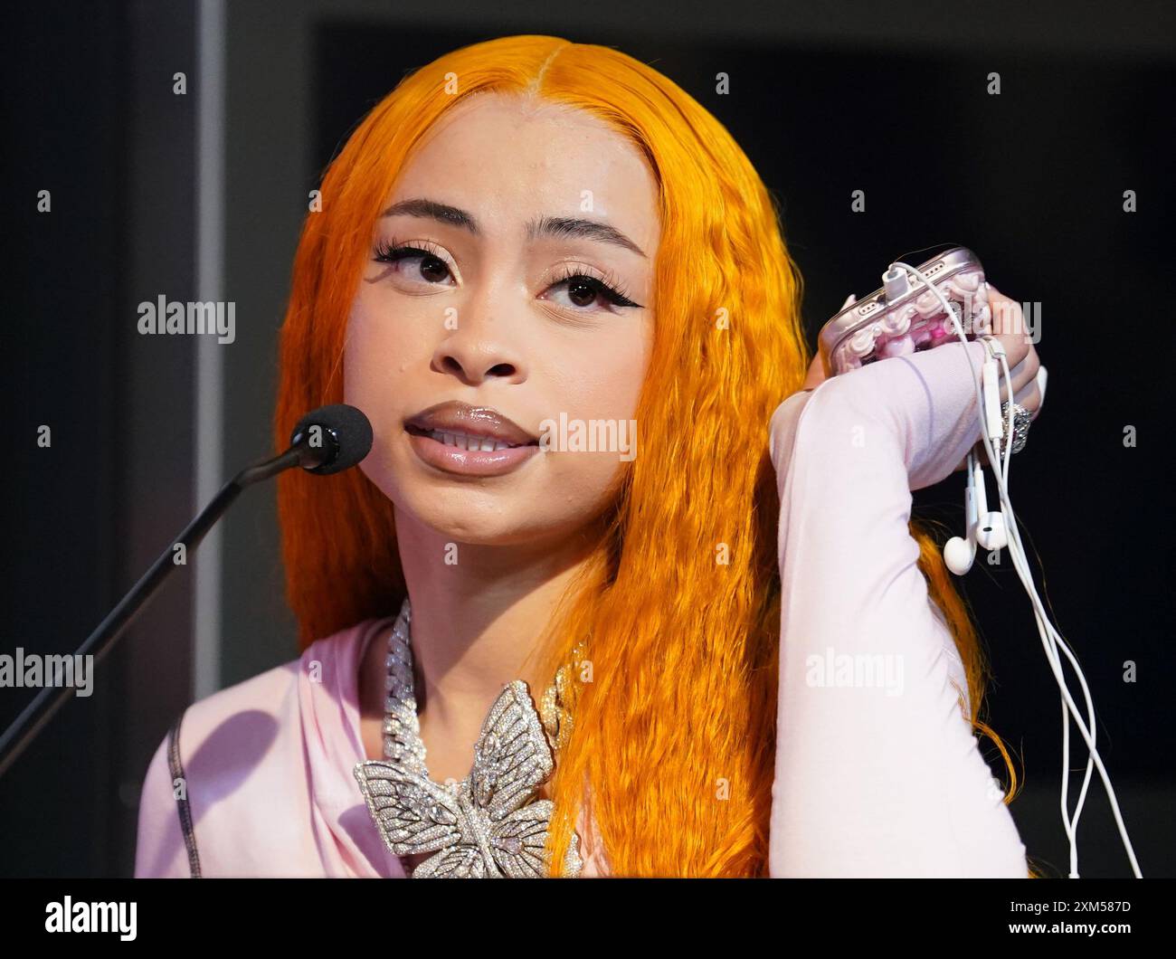 Ice Spice at a public appearance for Ice Spice Lights Empire State