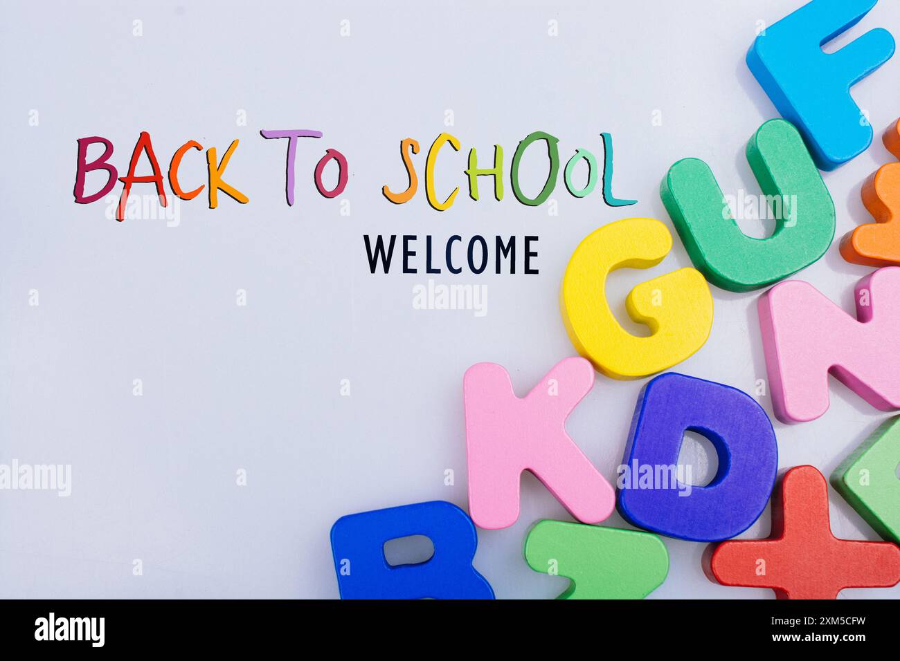 Back to school wording as educational concept Stock Photo - Alamy