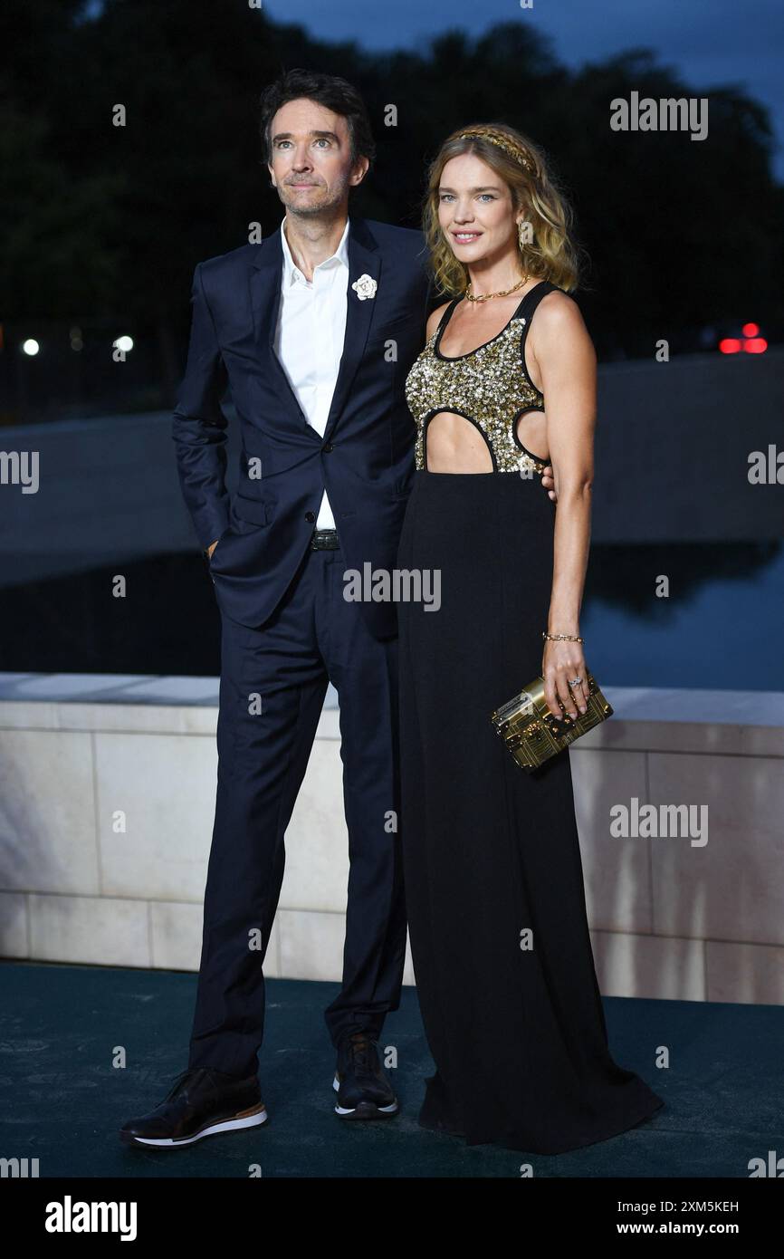 Paris, France. 25th July, 2024. Antoine Arnault and Natalia Vodianova  attending The Prelude to The Paris Games 2024 at the Vuitton Foundation in  Paris, France on July 25, 2024. Photo by Aurore, image size:866x1390