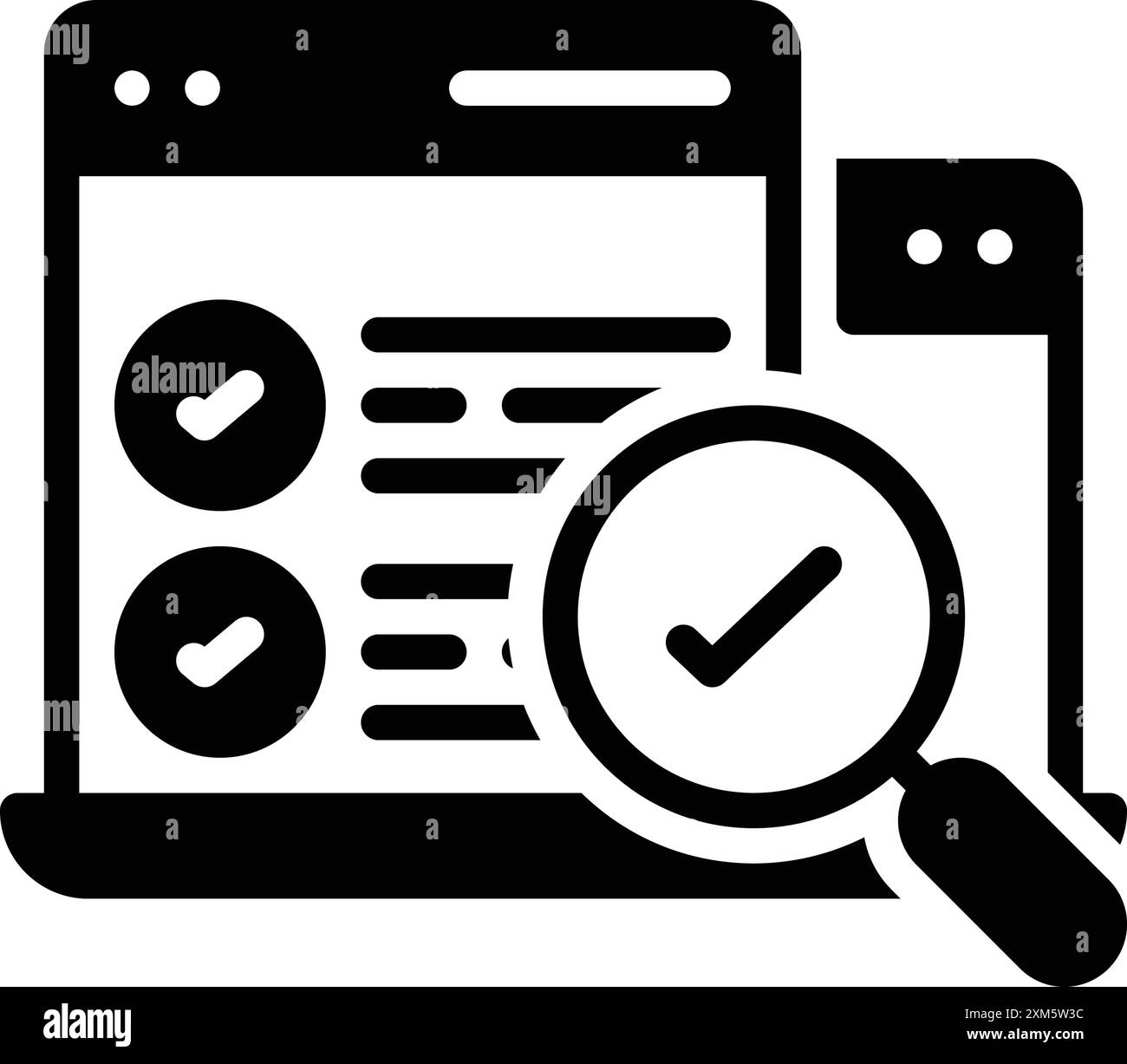 Testing programming icon vector Black and White Stock Photos & Images ...