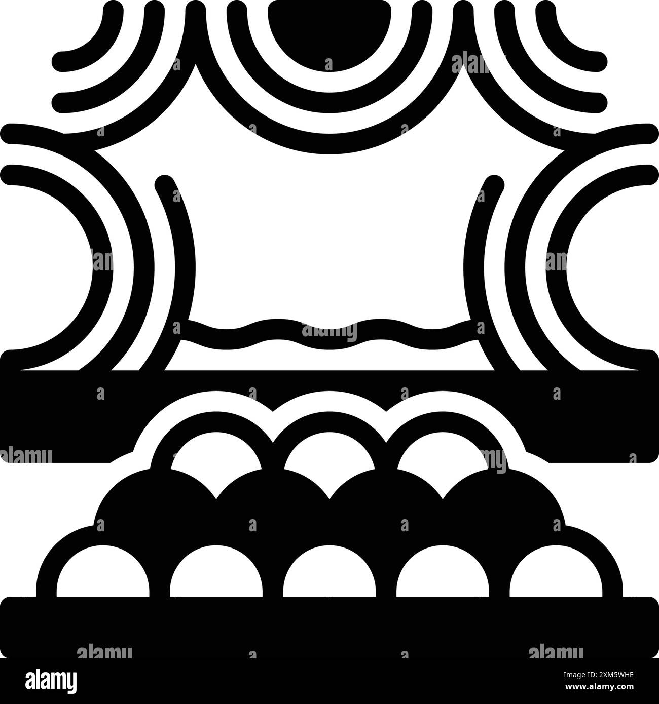 Empty movie theater auditorium Black and White Stock Photos & Images ...