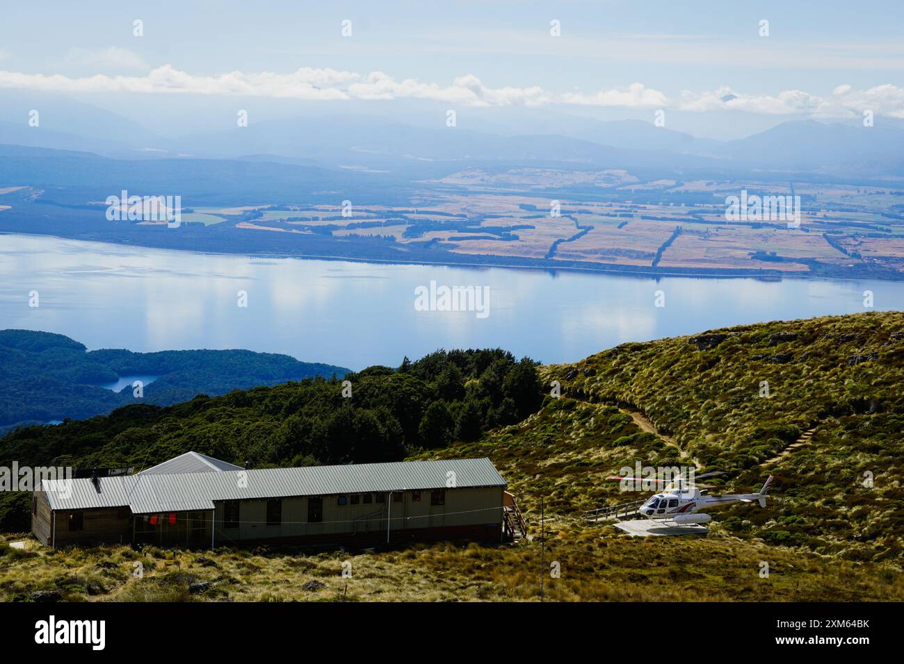 view while hiking the kepler trek Stock Photo