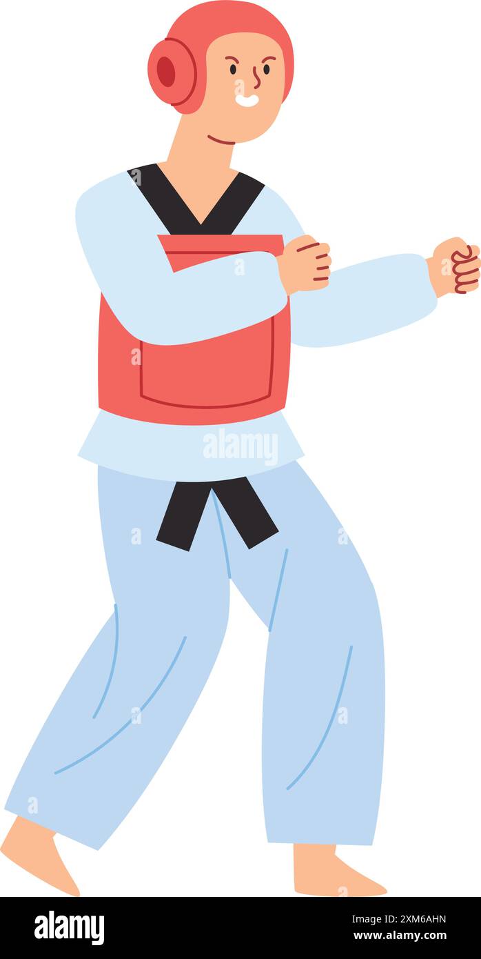 Martial arts man practicing Stock Vector Images - Alamy