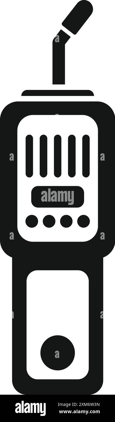 Gas detector device icon for methane and carbon monoxide detection on ...