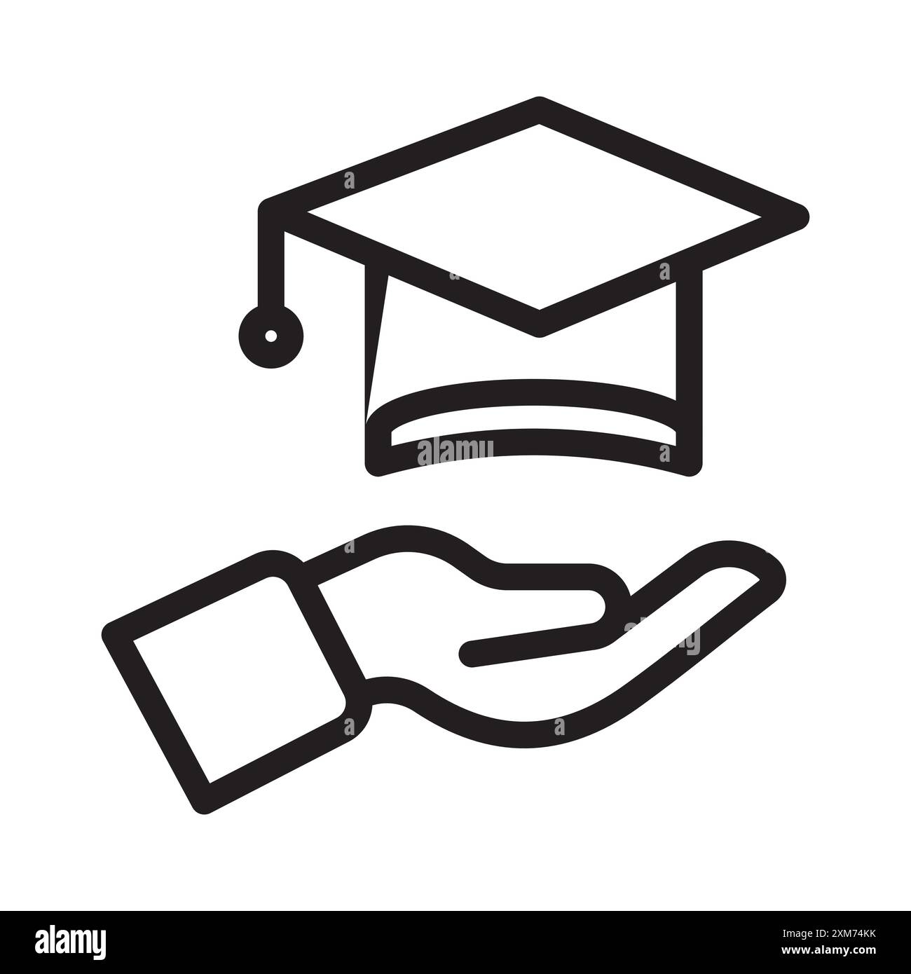 Accessible or free education icon Black line art vector in black and ...