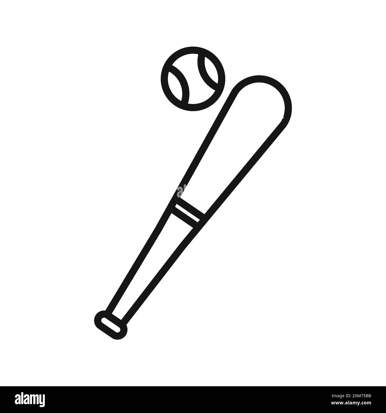 baseball sports icon Black line art vector in black and white outline ...