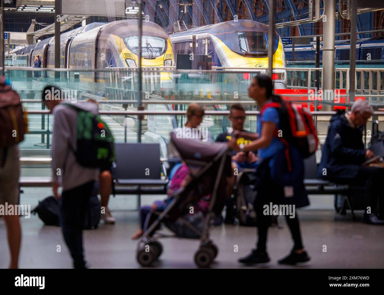 london-uk-26-july-2024-disruption-to-eurostar-trains-from-st-pancras