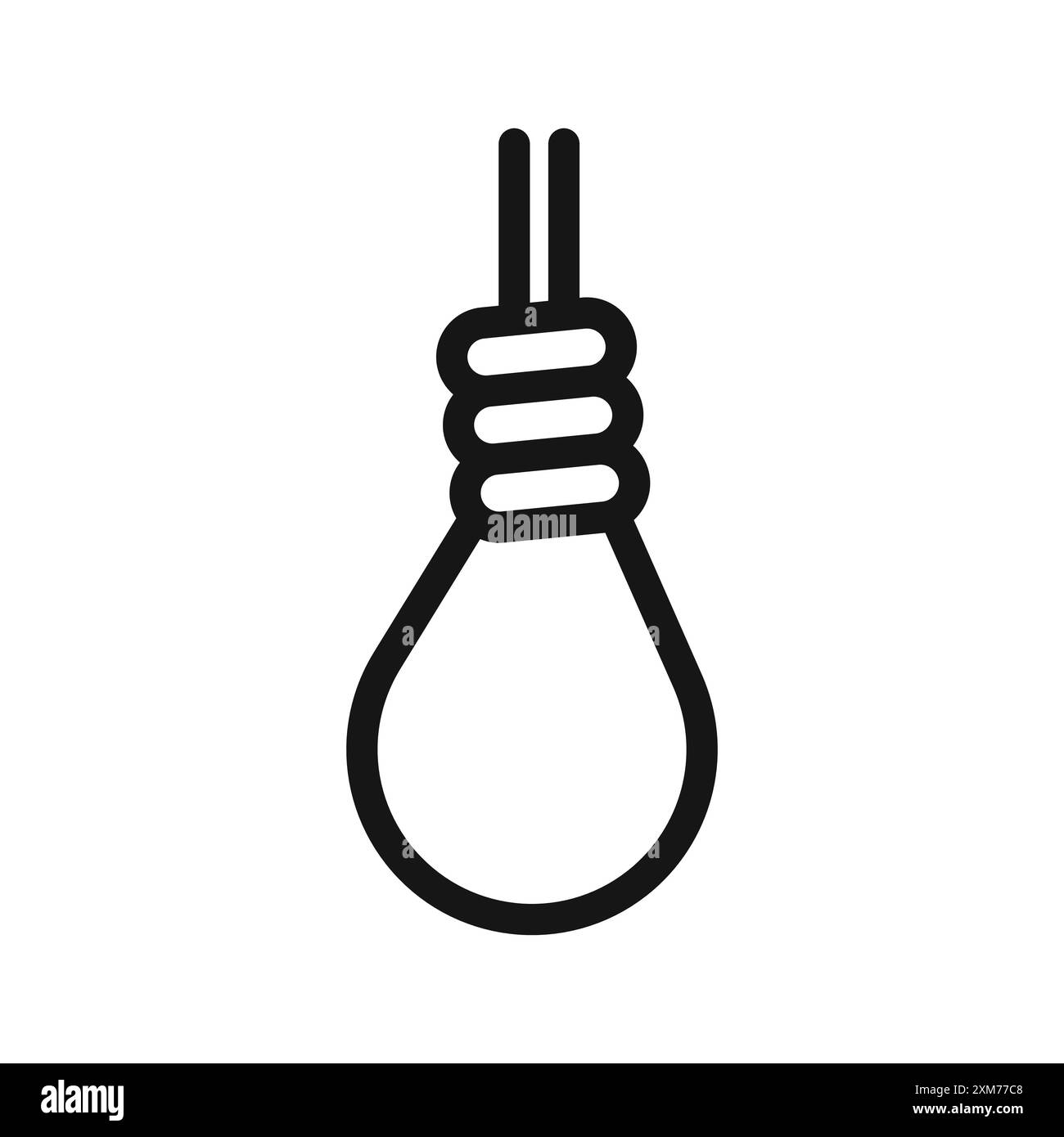 gallows icon Black line art vector in black and white outline set ...