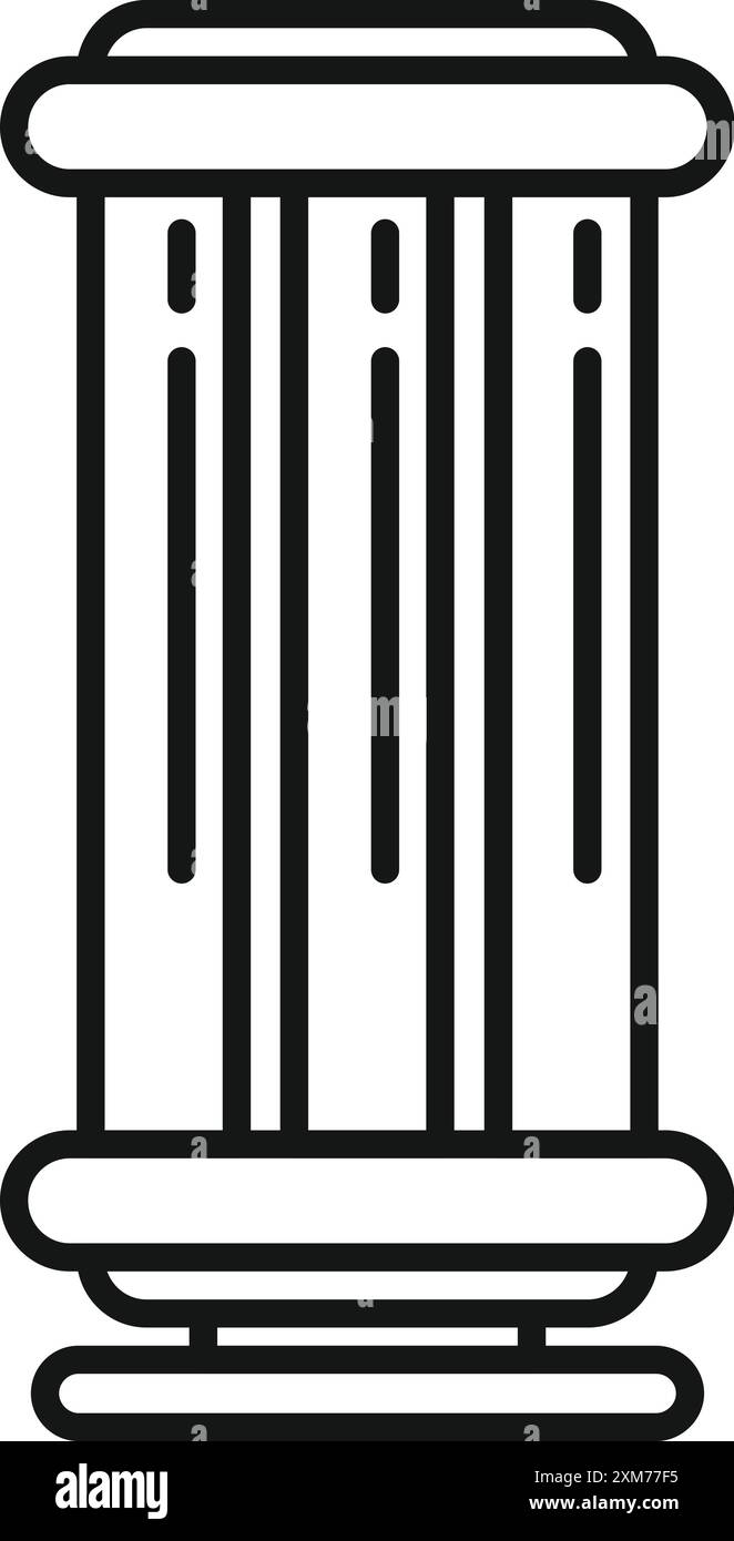 Simple line icon of an antique column representing greek architecture ...