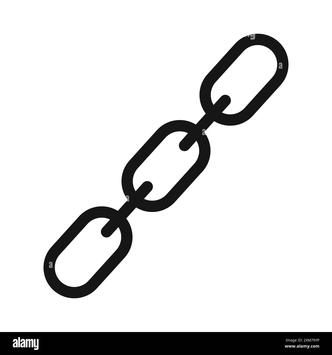 Link icon Black line art vector in black and white outline set ...