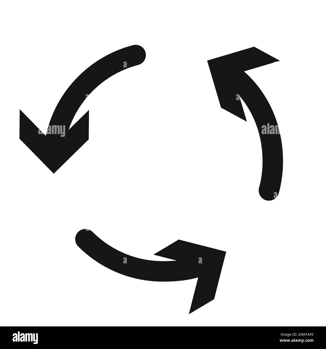 Synchronization icon Black line art vector in black and white outline ...