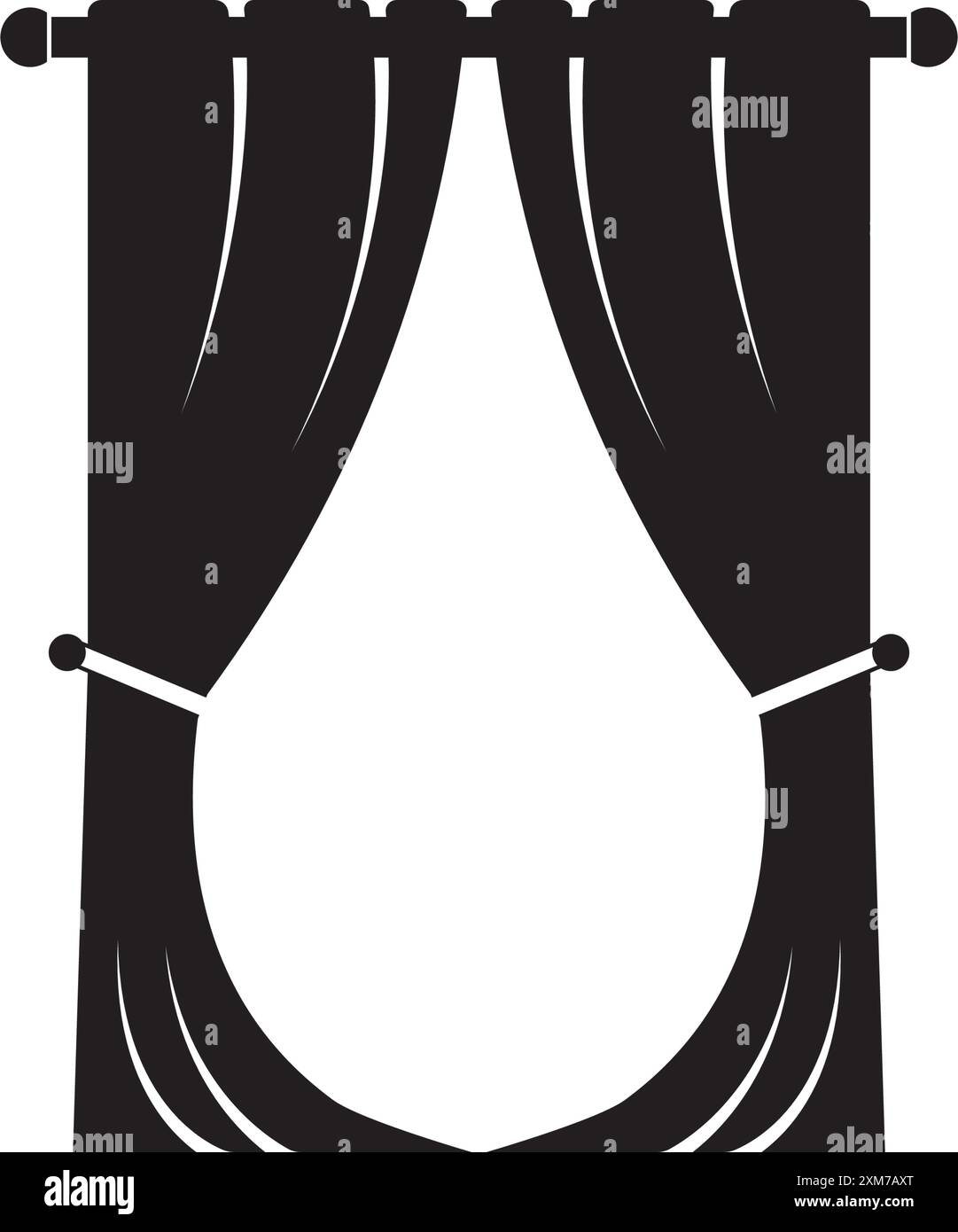 Stage curtain icon Stock Vector Images - Alamy