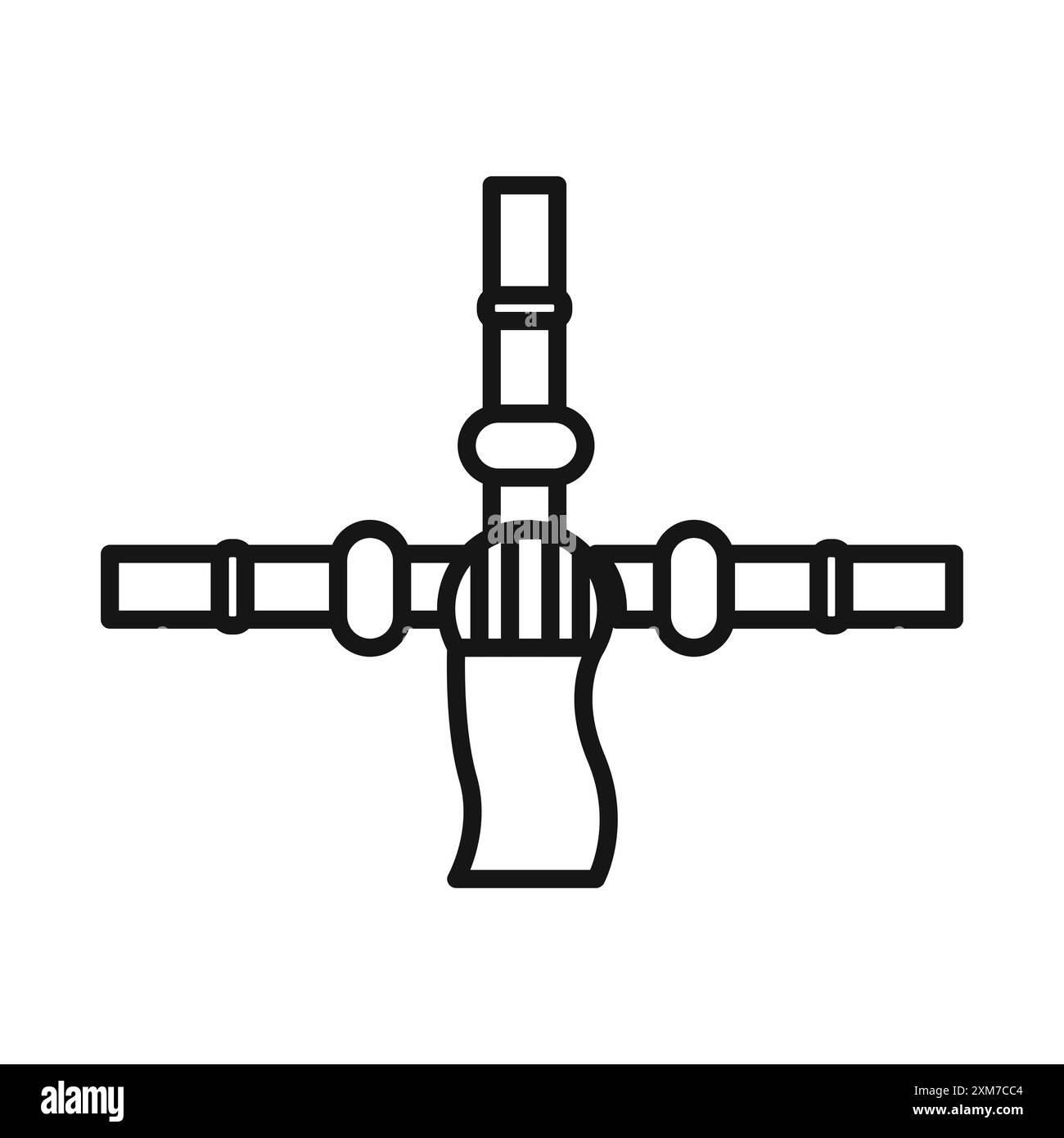 Water supply drain icon Black line art vector in black and white ...