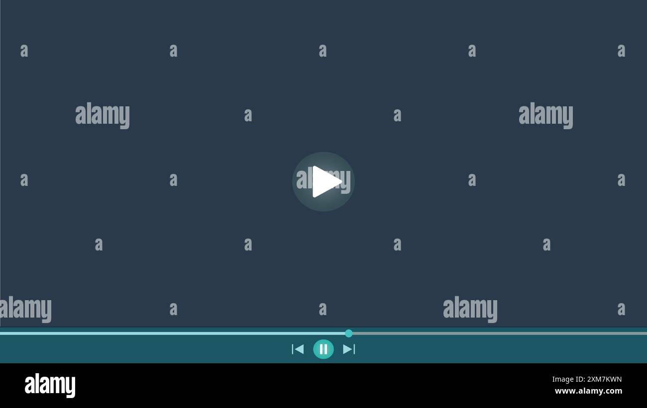 Video Screen icon, Screenshot of Video Player, Video streaming, Play Button color, Play video sign, play icon, Media Player screen icon color Stock Vector