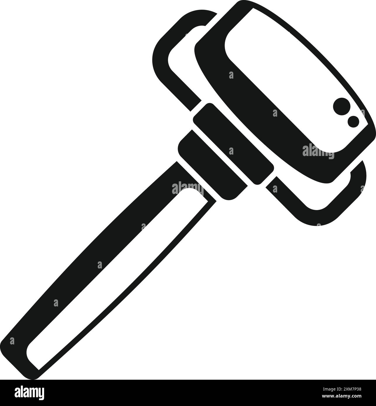 Blacksmith hammer for shaping metal objects in simple style isolated Stock Vector