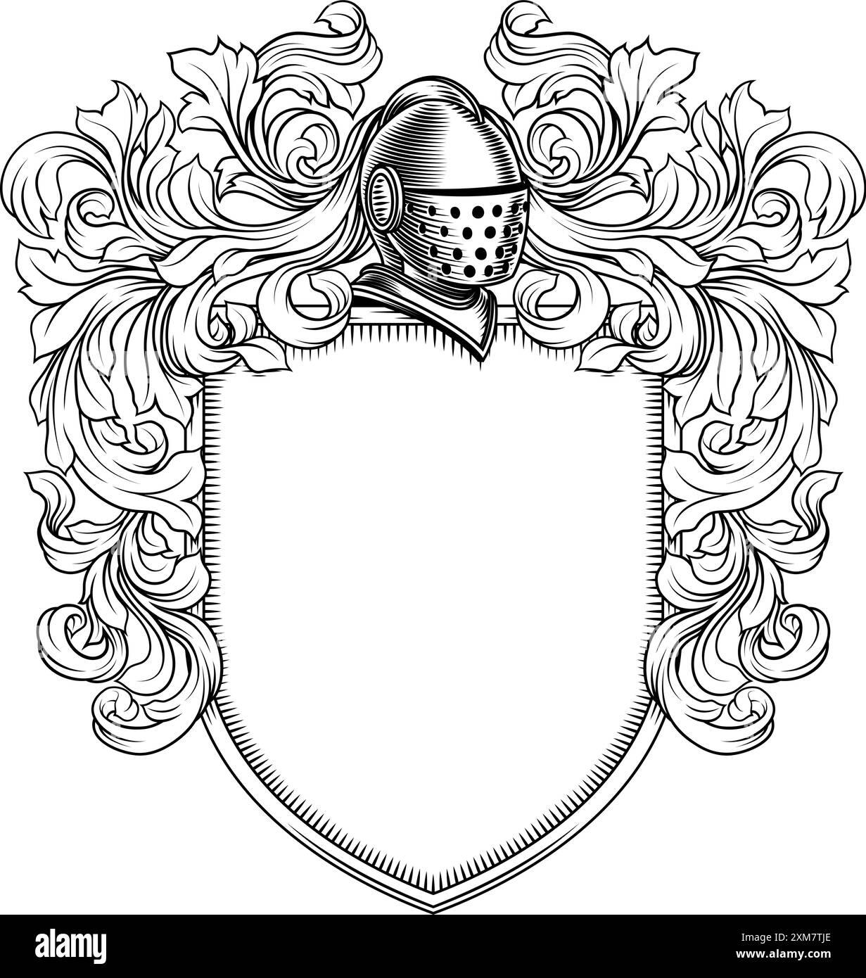 Baroque coat of arms Black and White Stock Photos & Images - Alamy