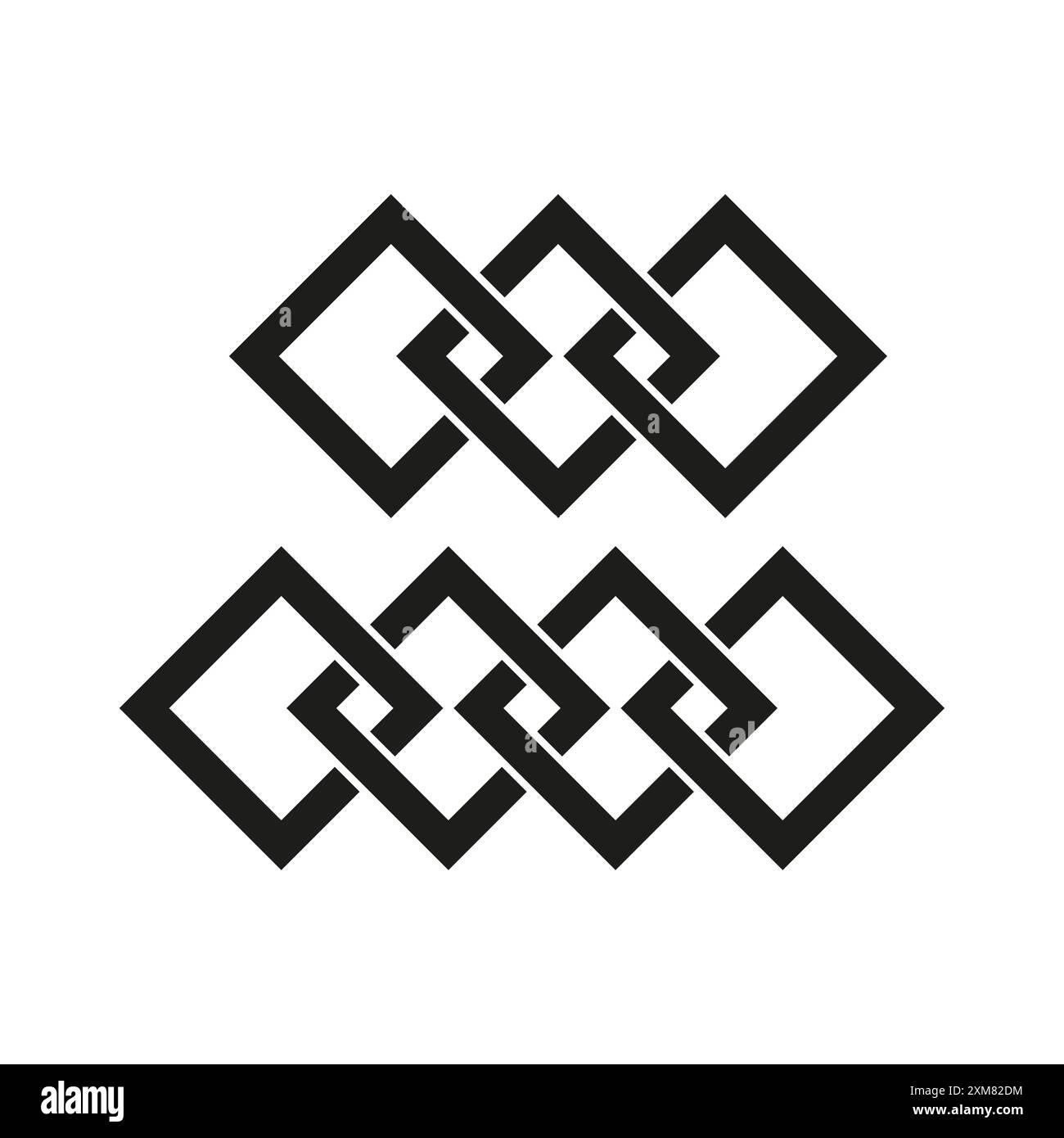 Abstract geometric pattern. Black and white design. Square shapes ...
