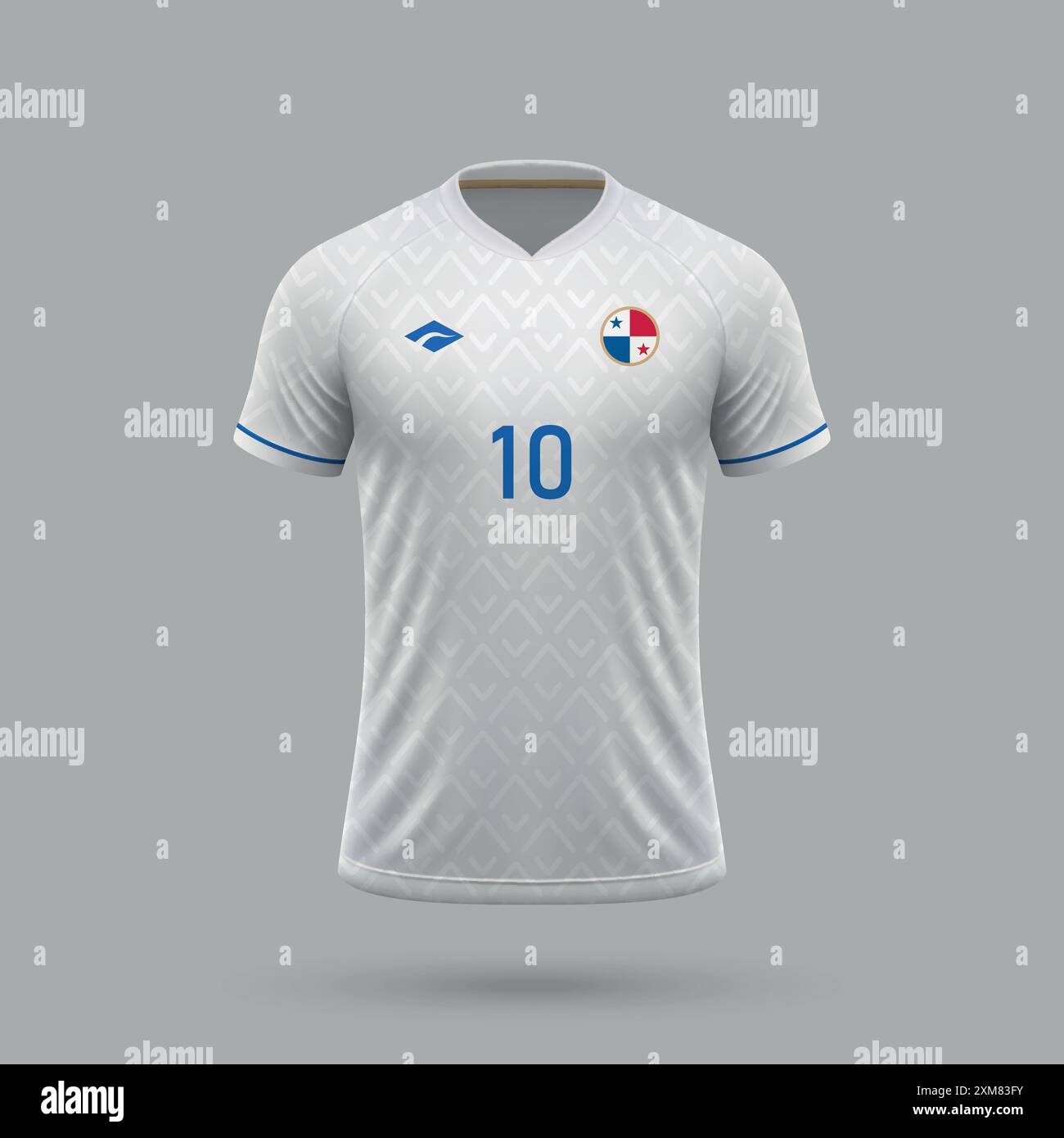 3d realistic soccer away jersey Panama national team, shirt template