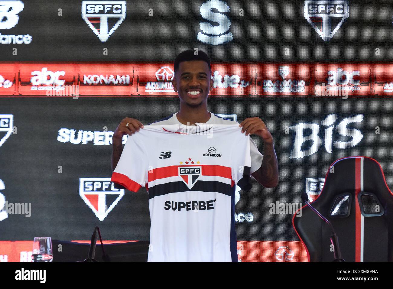 SÃO PAULO, SP - 26.07.2024: APRESENTAÇÃO MARCOS ANTÔNIO SPFC - Presentation of the new São Paulo Futebol SÃO PAULO, SP - 26.07.2024: APRESENTAÇÃO MARCOS ANTÔNIO SPFC - Presentation of the new São Paulo Futebol