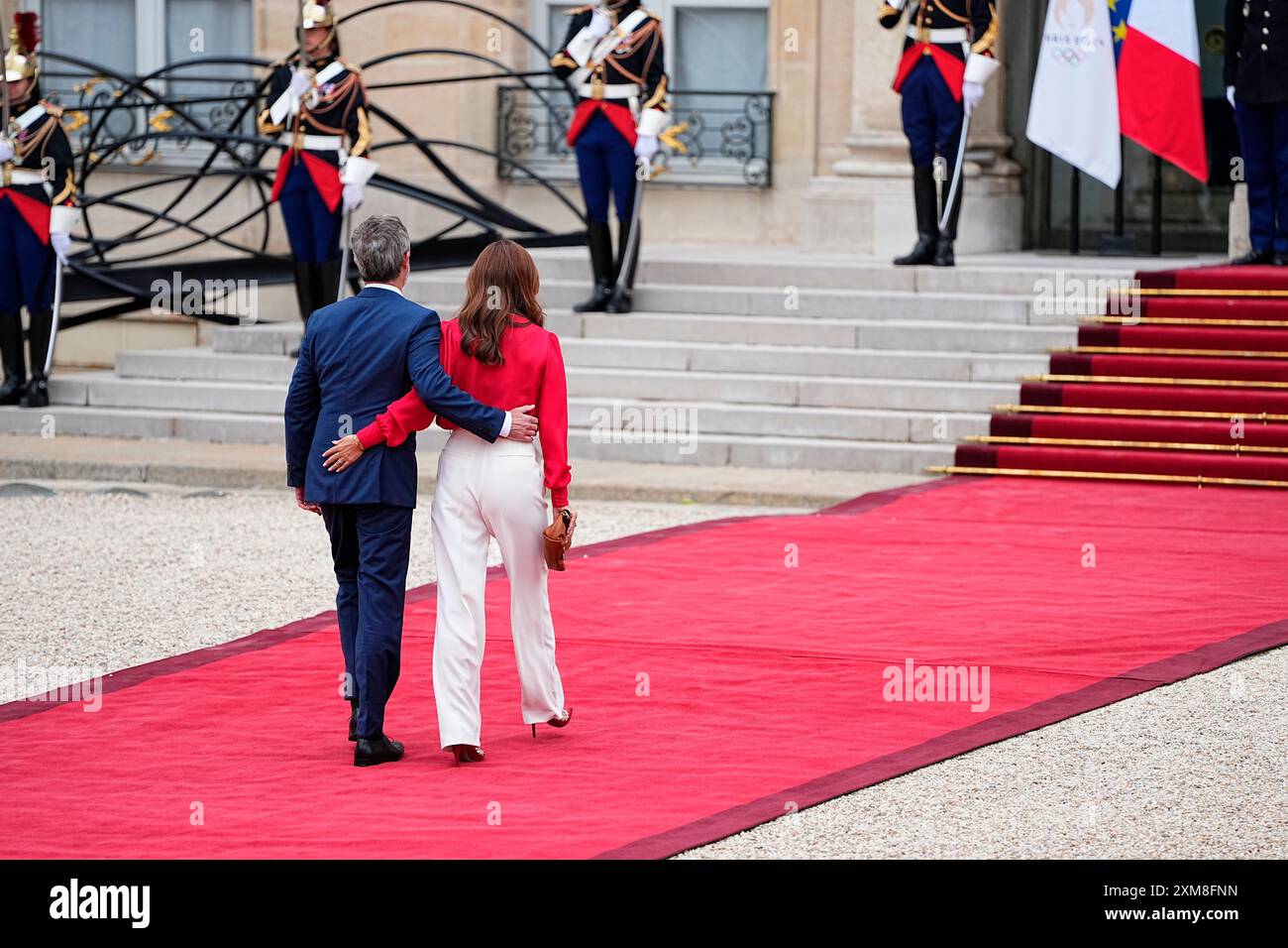 Paris, Denmark. 26th July, 2024. King Frederik X and Queen Mary of