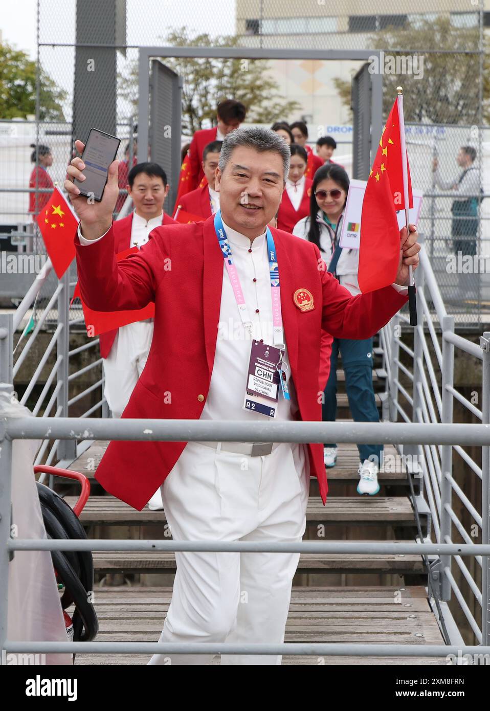 Paris, France. 26th July, 2024. Li Sun, chief coach of China's table ...
