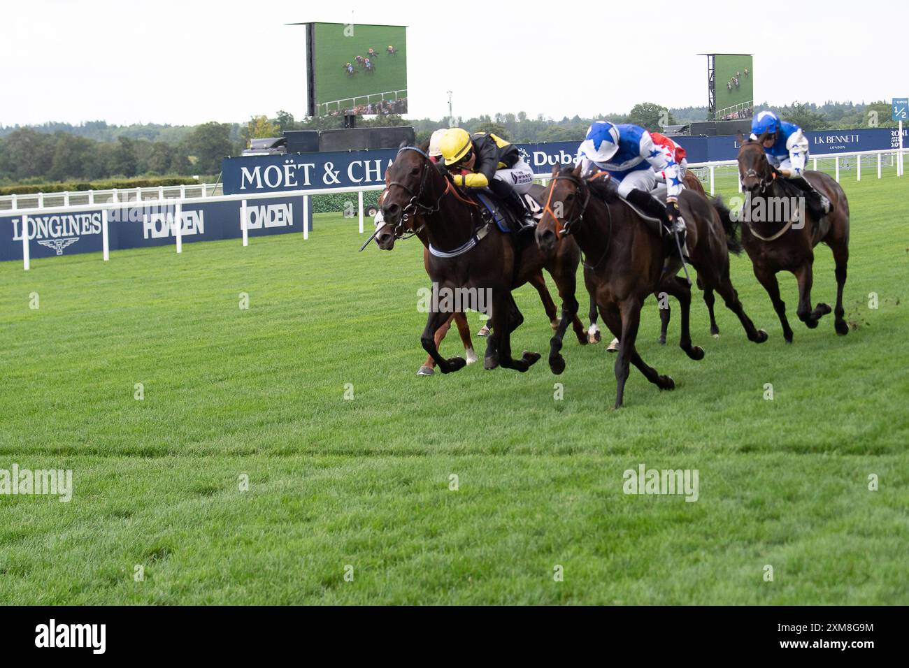 Ascot, UK. 26th July, 2024. Horse Alcazan (No 8) ridden by jockey ...