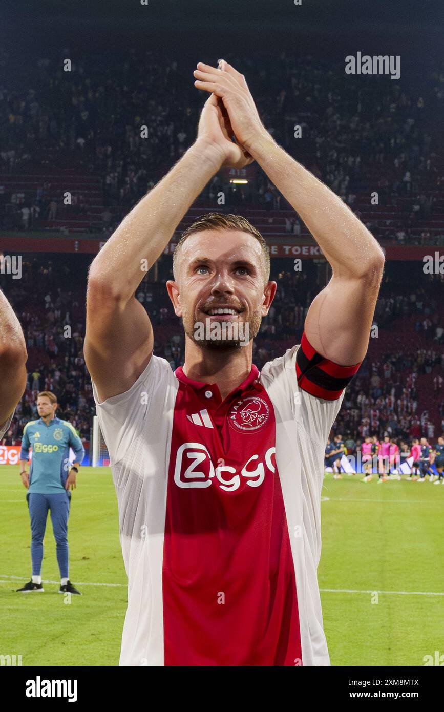 AMSTERDAM 25 07 2024 JohanCruijff ArenA Season 2024 2025. UEFA Europa League Second qualifying round Football between Ajax and Vojvodina 1 0 Ajax player Jordan Henderson Credit Pro Shots Alamy Live Ne...