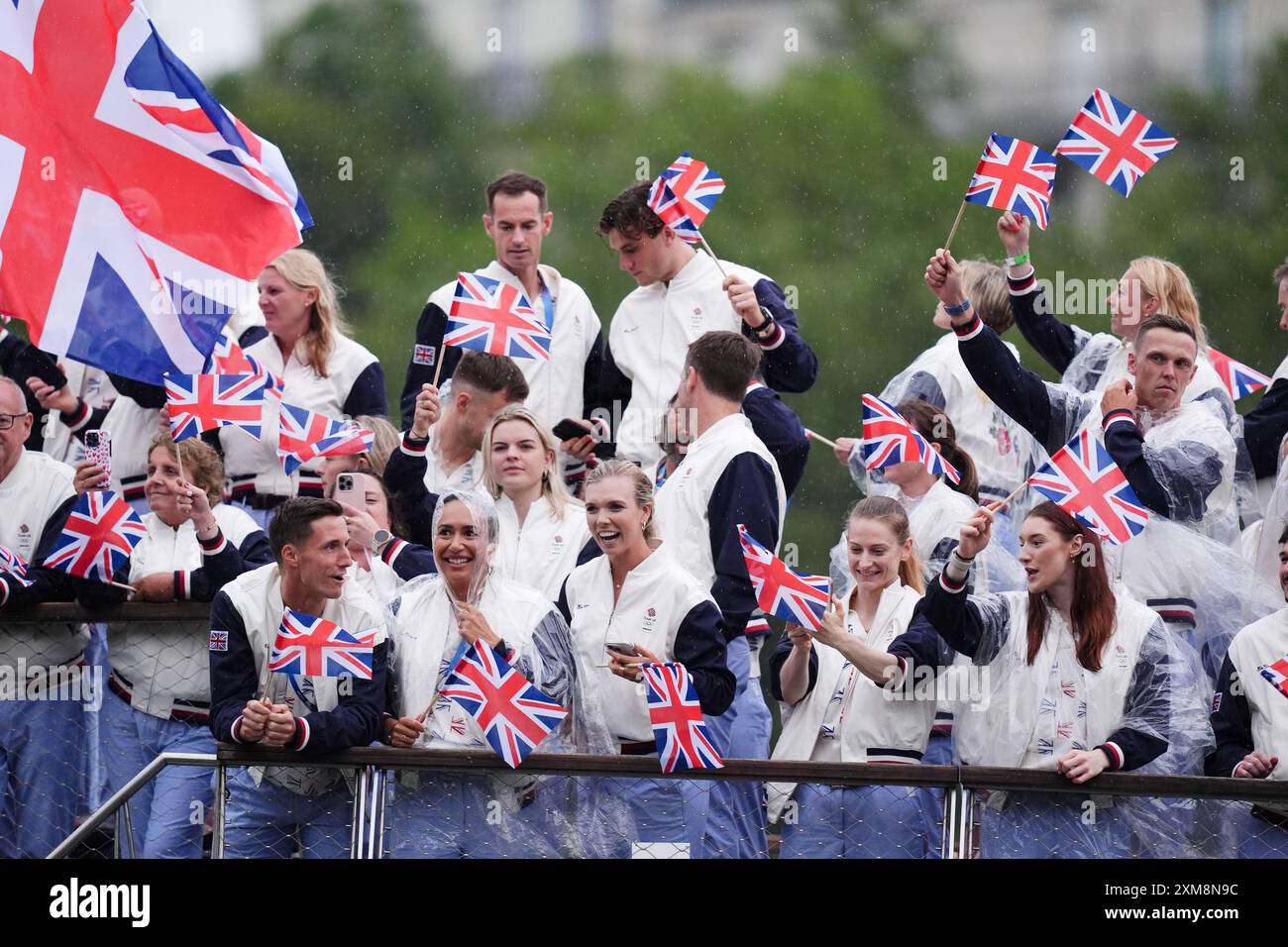 The Great Britain Olympic team during the opening ceremony of the Paris ...