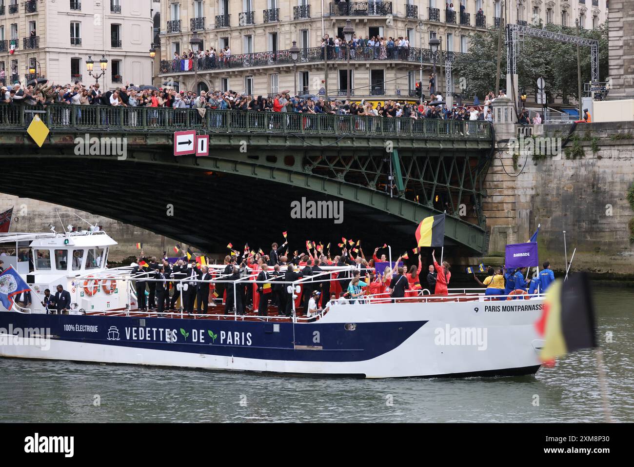 Paris, France. 26th July, 2025. Opening Ceremonies. Belgian Athletes