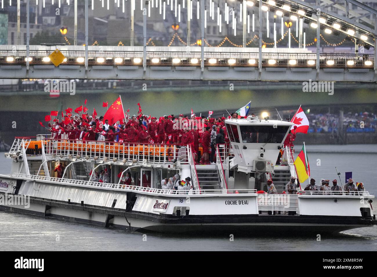 Team China during the opening ceremony of the Paris 2024 Olympic Games
