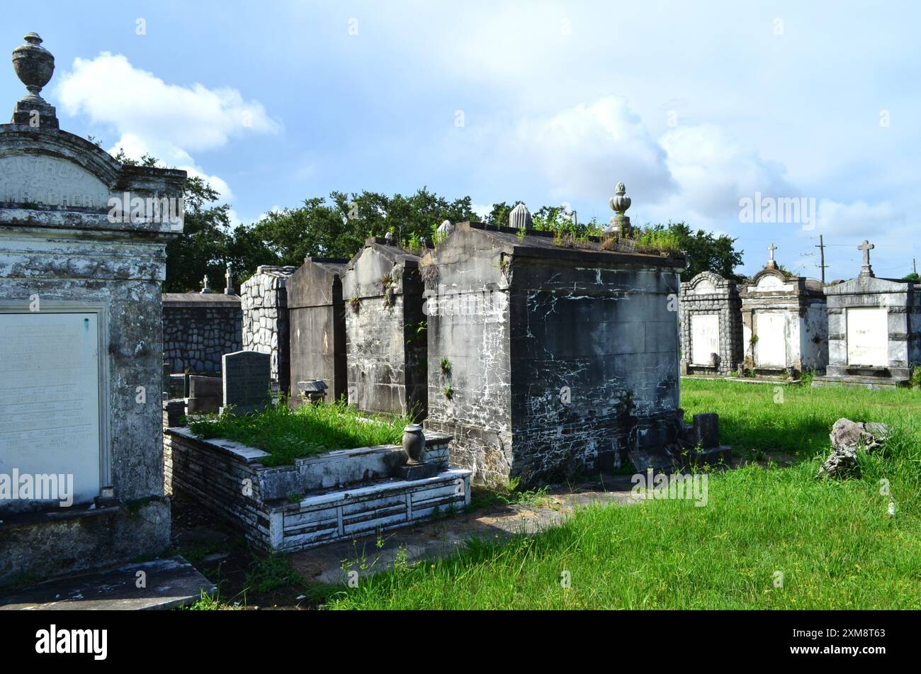 New Orleans ,Lafayette Cemetery no.2 above ground grave sites Stock Photo