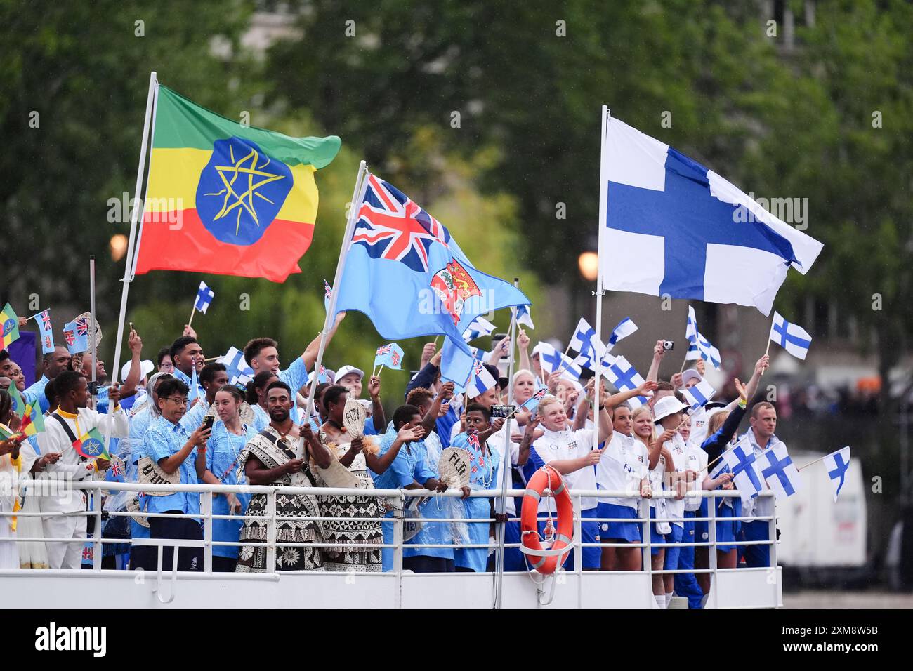 Team Ethiopia, Fiji and Finland during the opening ceremony of the
