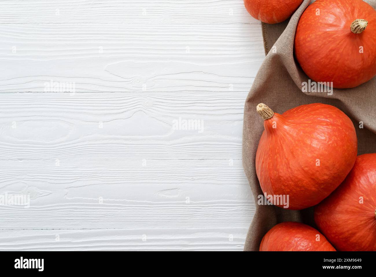 Top View of Hokkaido Pumpkins, also known as Red Kuri Squash or Uchiki ...
