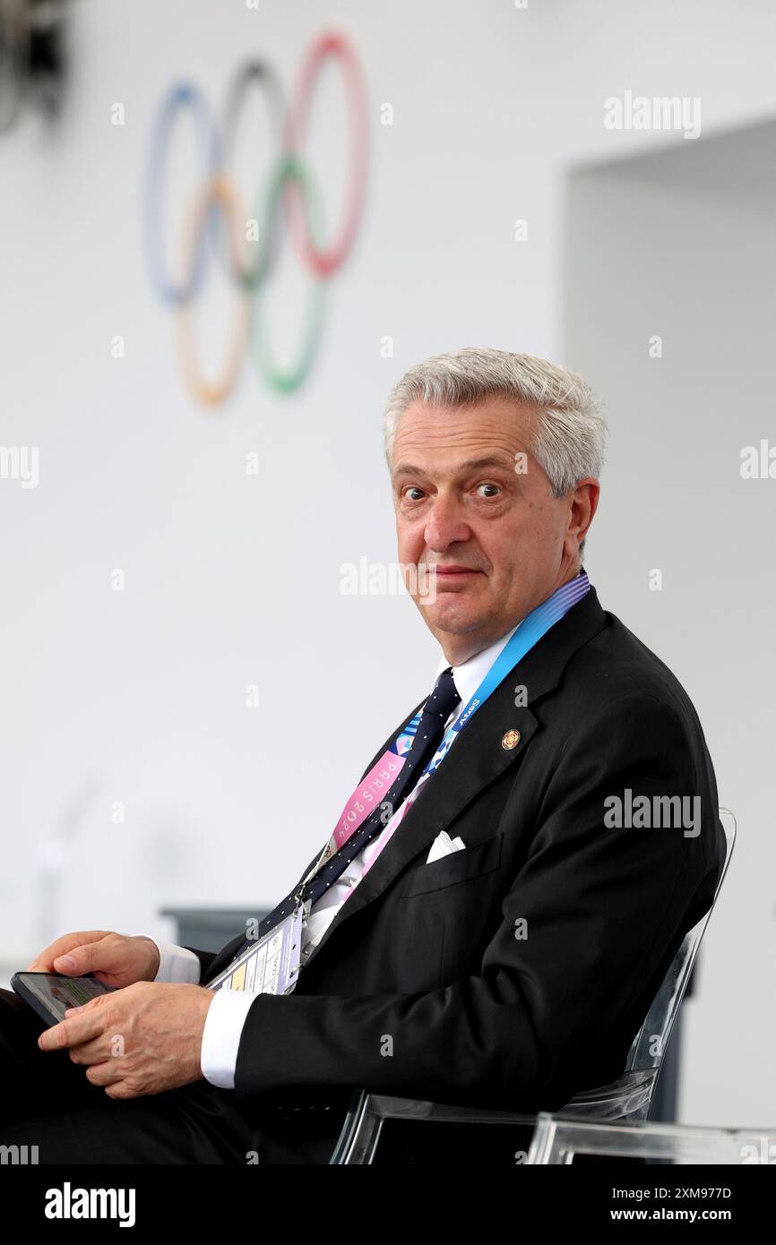 United Nations High Commissioner for Refugees, Filippo Grandi looks on ...
