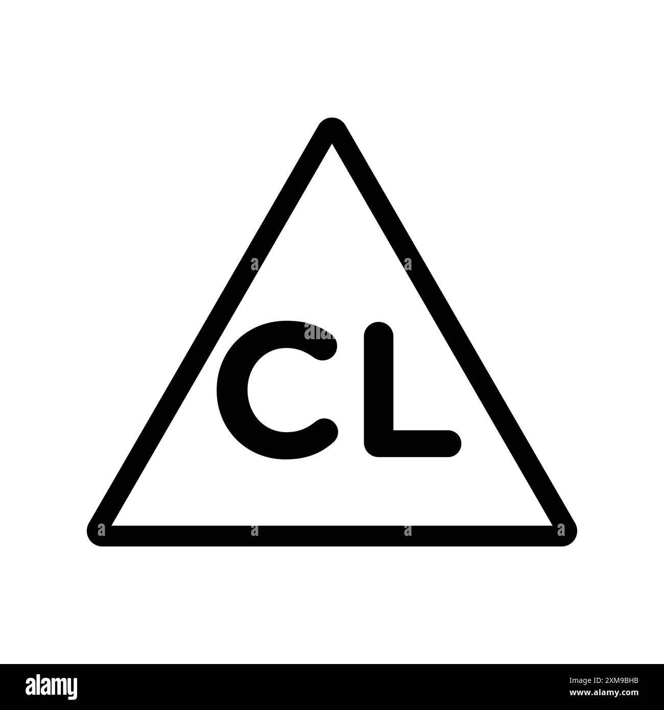 Chlorine bleach icon linear logo mark set collection in black and white for web Stock Vector