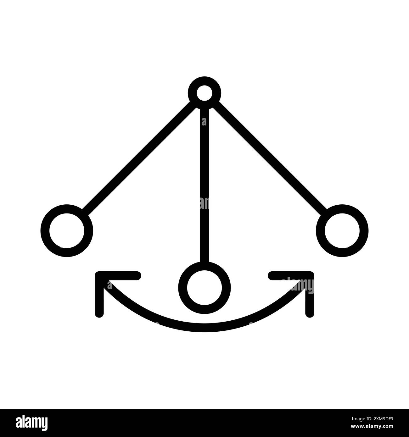 Oscillation icon linear logo mark set collection in black and white for web Stock Vector