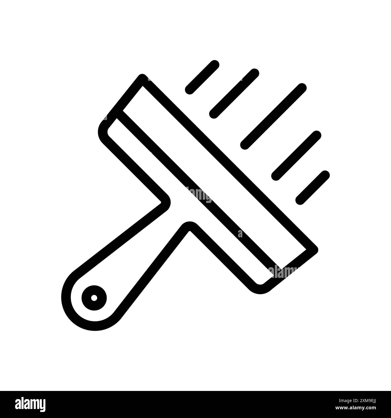 Plastering process icon linear logo mark set collection in black and white for web Stock Vector