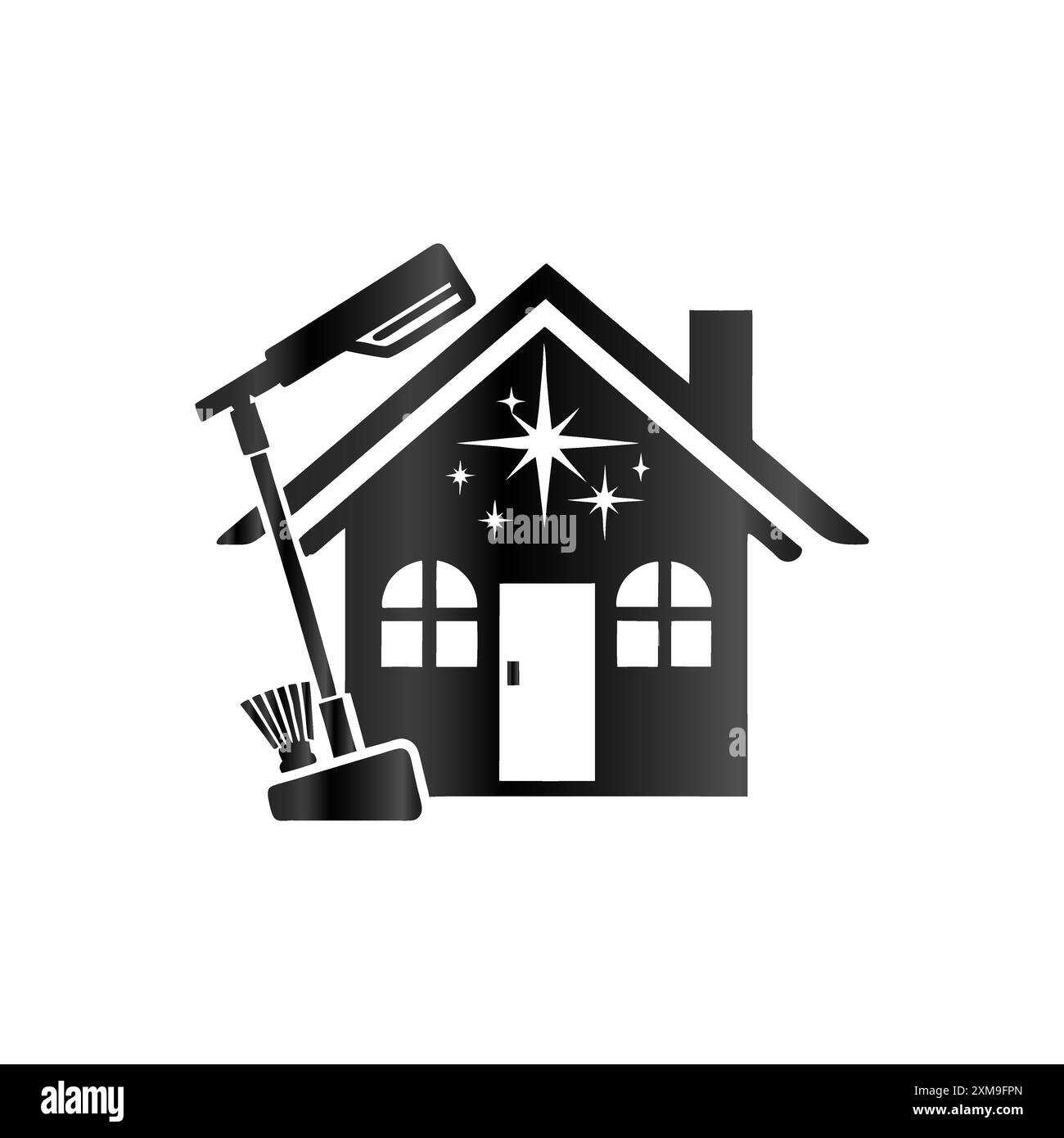 House cleaning service logo design. Cleaning service vector logo design