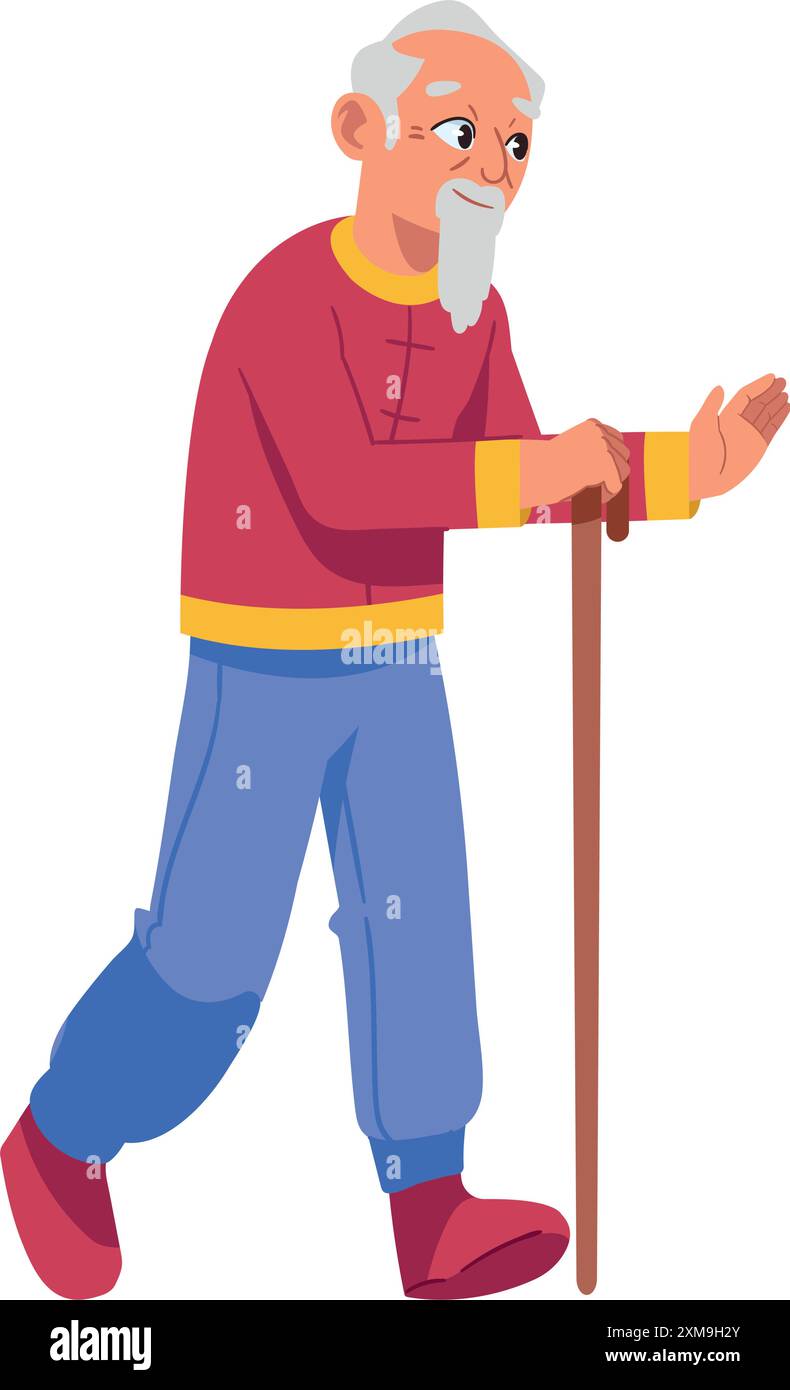 old man with a cane Stock Vector Image & Art - Alamy
