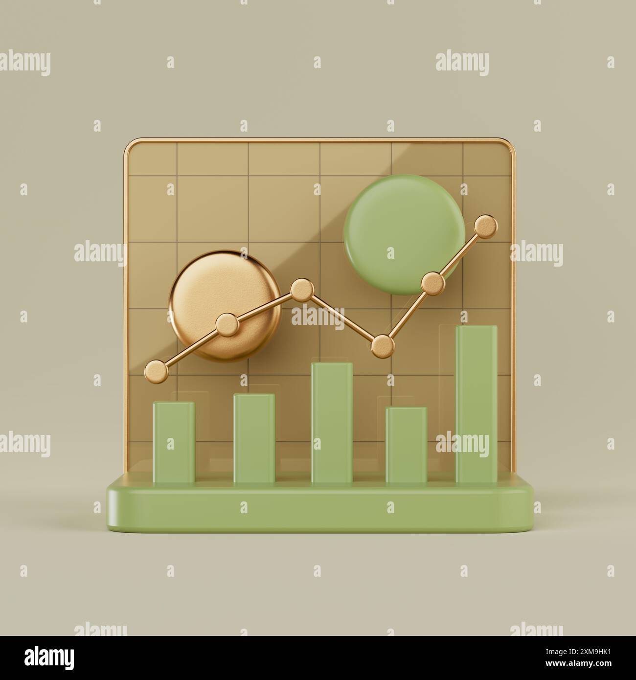 Golden Bars Chart Graph Diagram Statistical Business Infographic on a ...