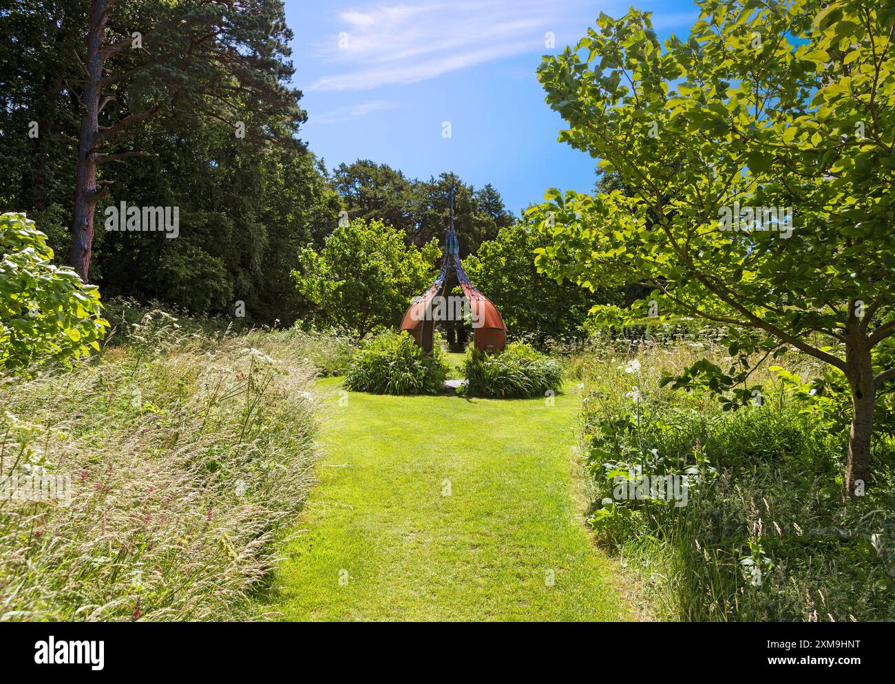 The contemporary pavilion in Killruddery Gardens,a memorial to the late ...